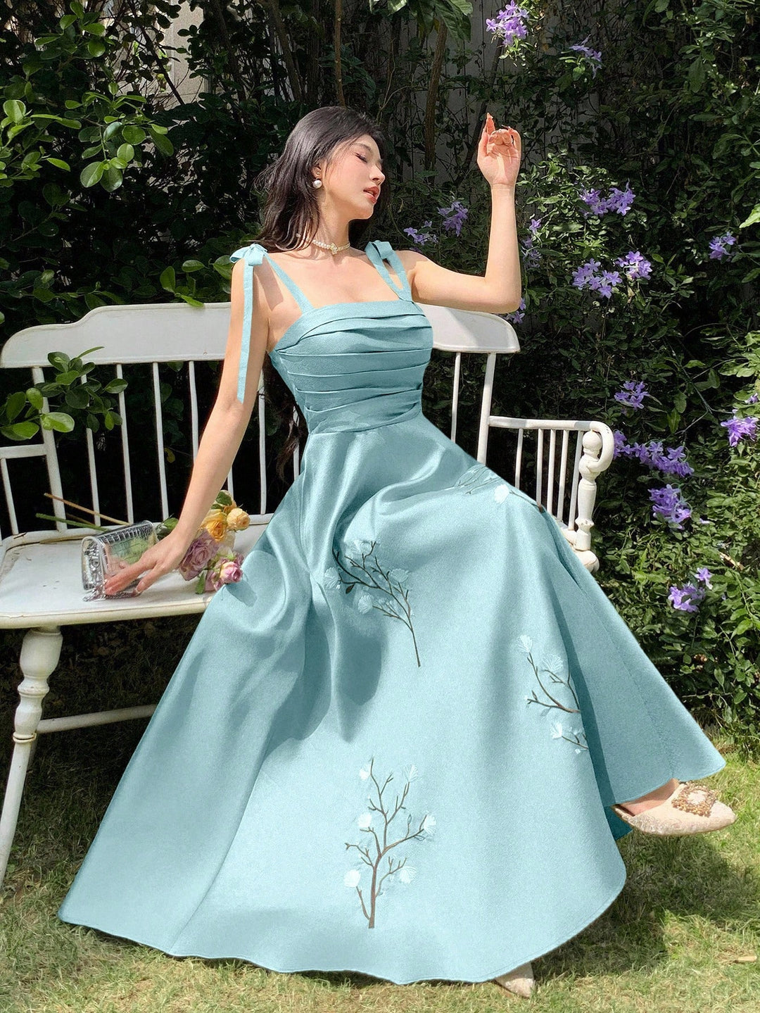 Rochie maxi SHEIN, turcoaz