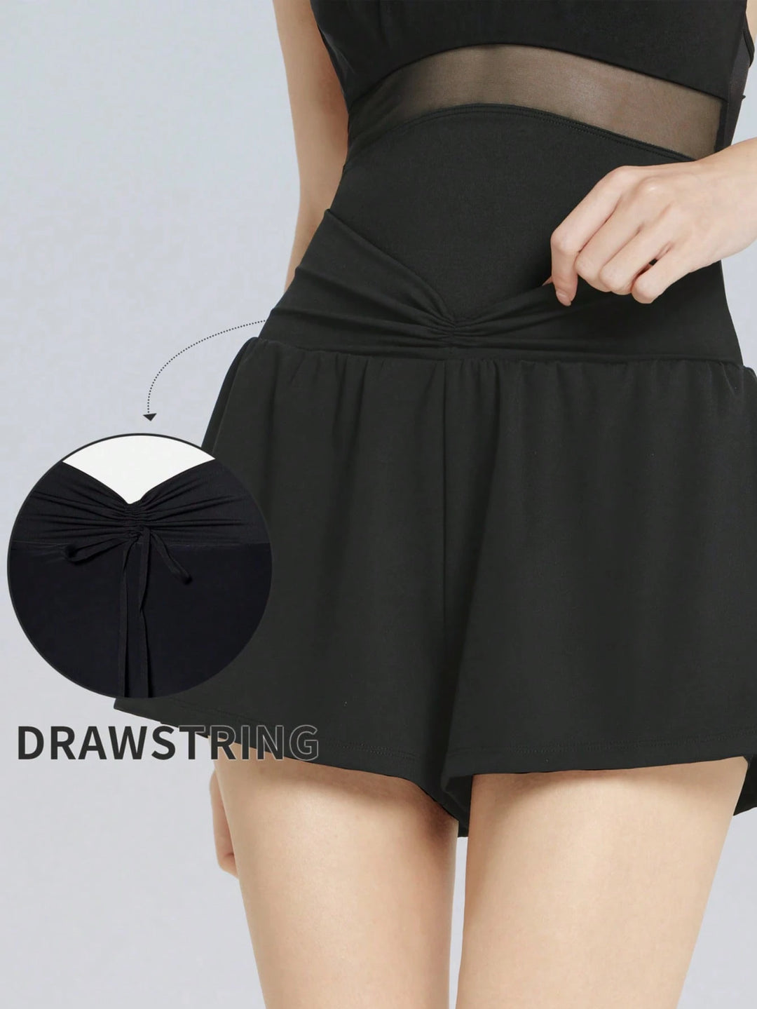 Pantaloni scurți SHEIN, negru
