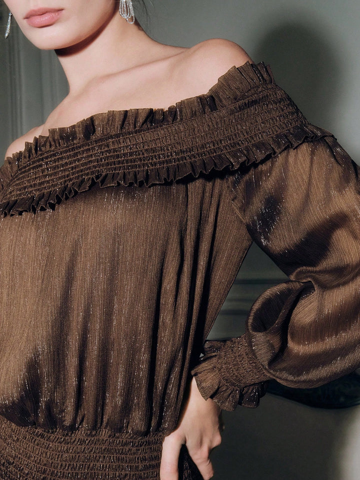 Rochie maxi SHEIN, maro