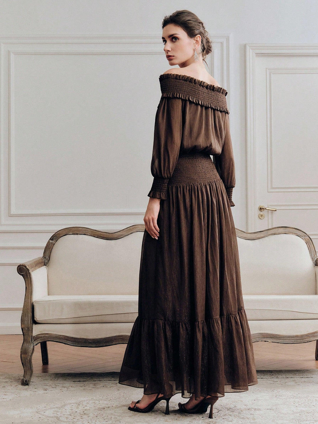 Rochie maxi SHEIN, maro