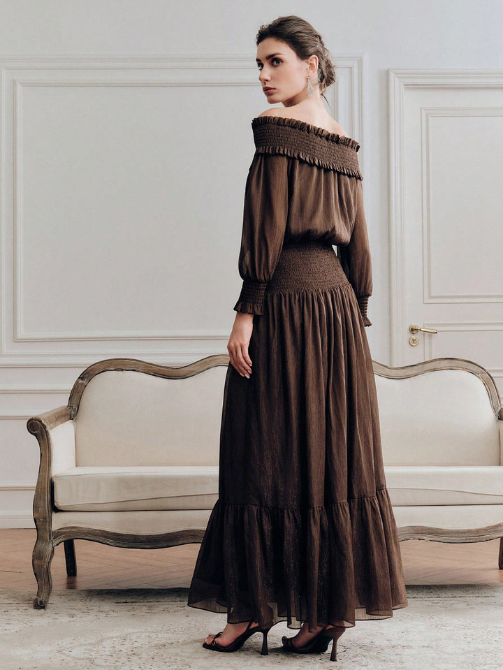 Rochie maxi SHEIN, maro