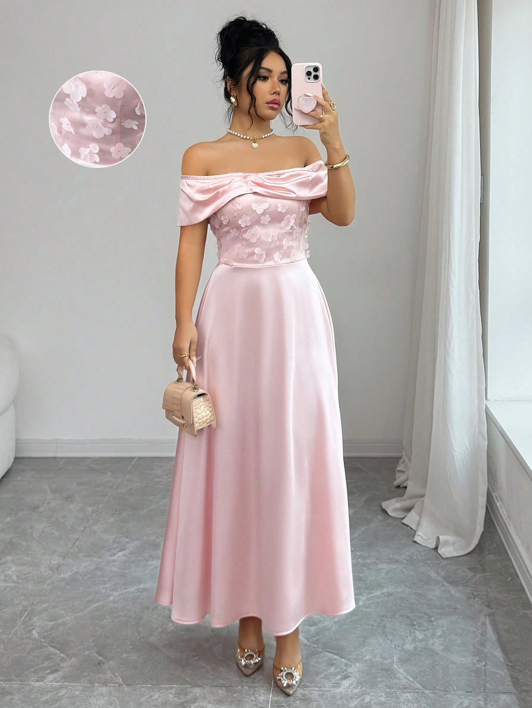 Rochie maxi SHEIN, roz