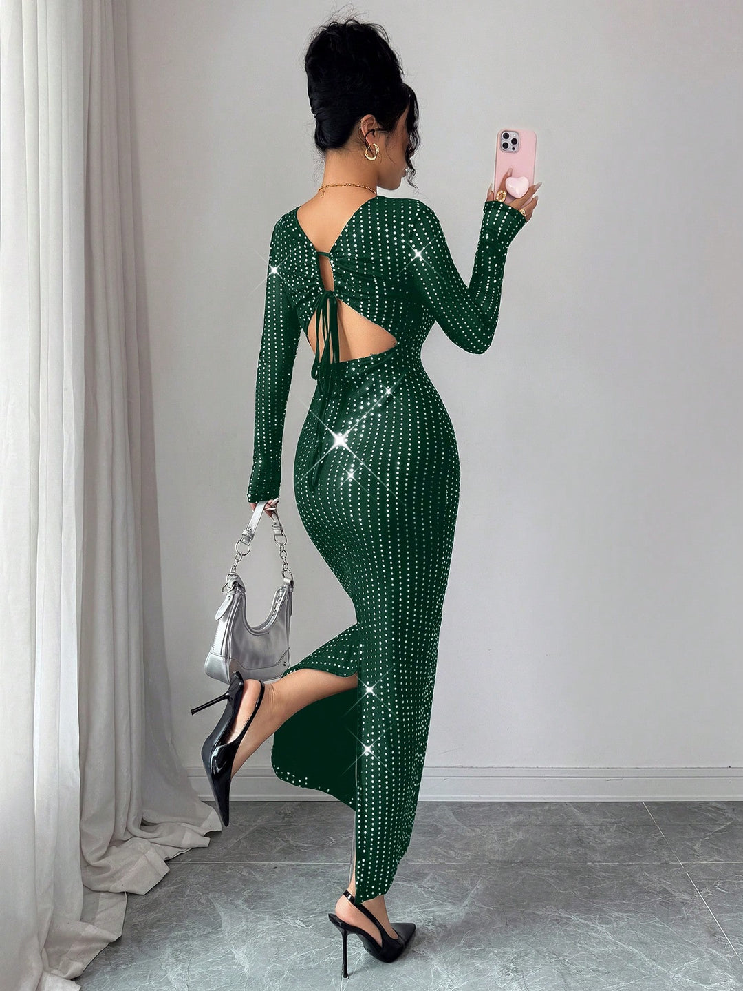 Rochie midi SHEIN, verde