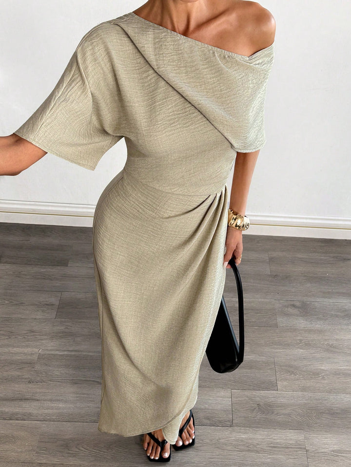 Rochie midi SHEIN, bej