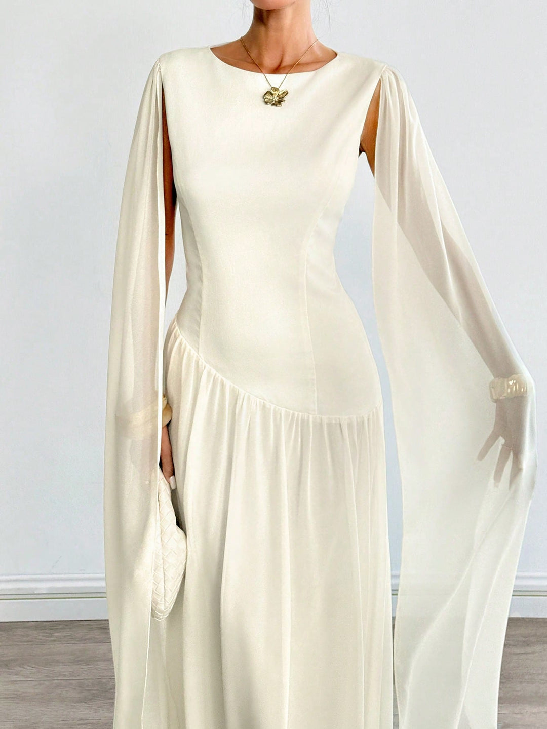 Rochie maxi SHEIN, bej