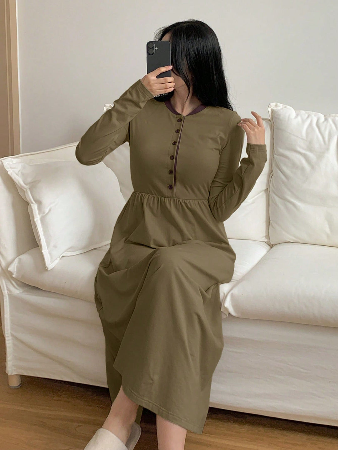 Rochie SHEIN, kaki