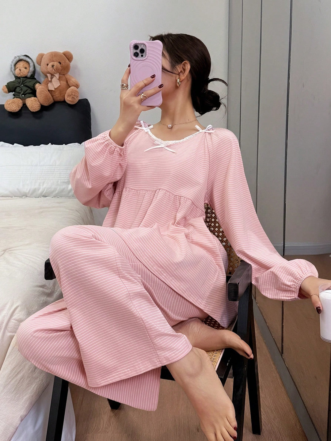 Pijama SHEIN, roz