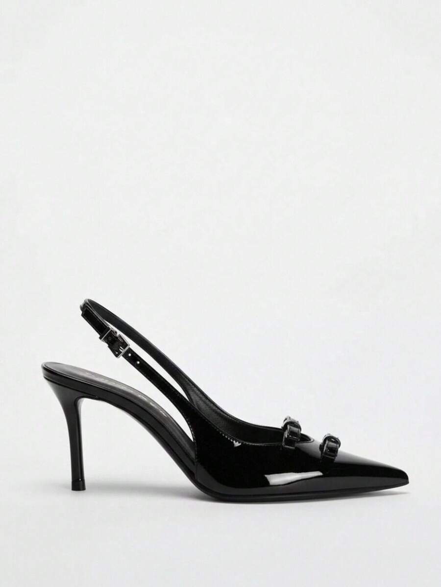 Pantofi cu toc SHEIN, negru