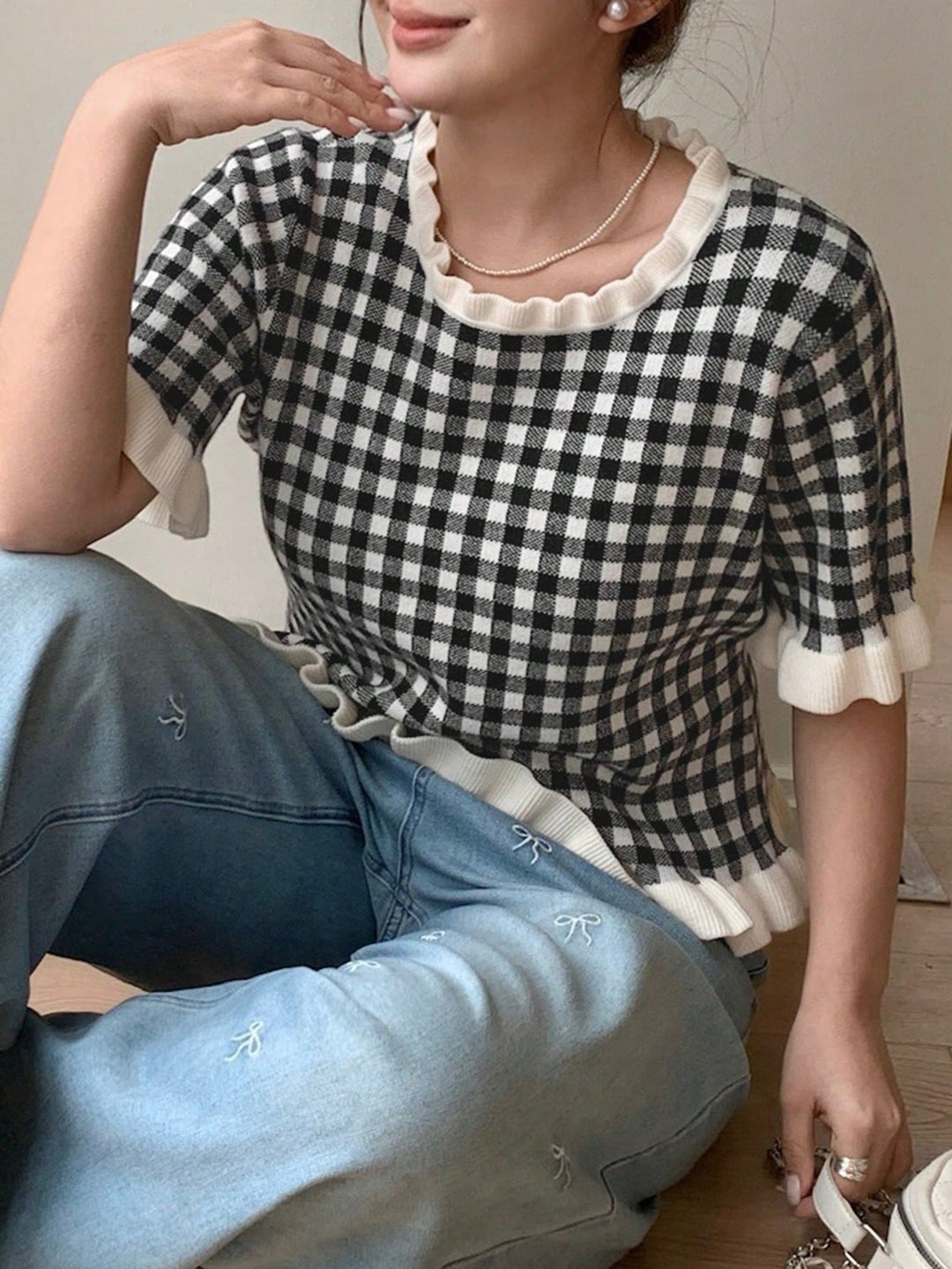 SHEIN blúz, fekete