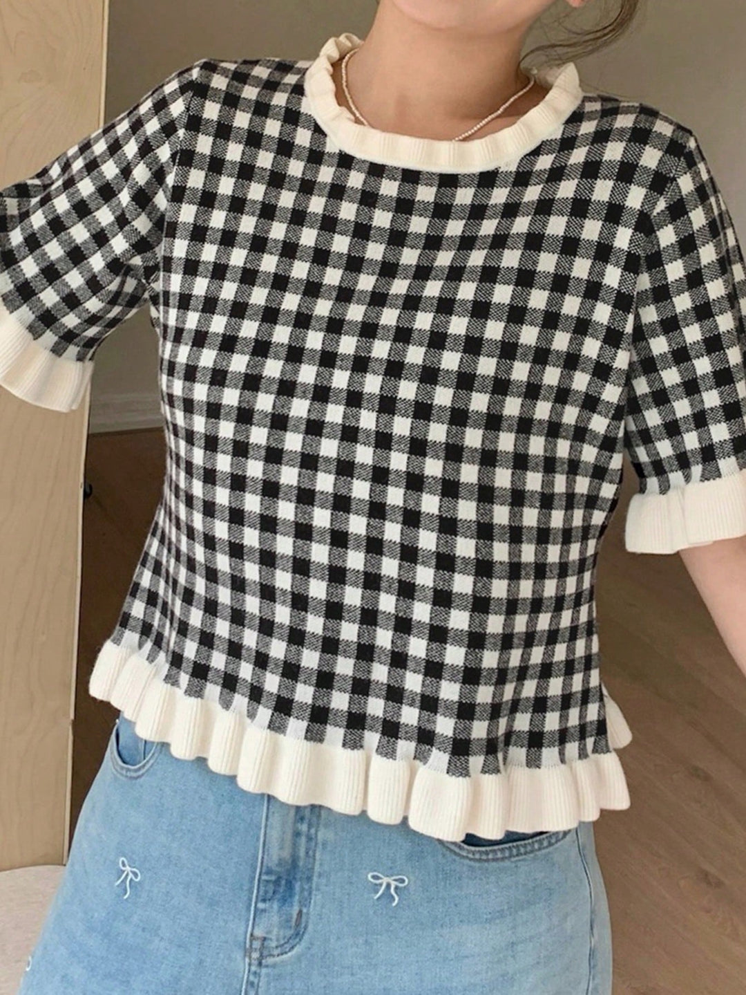 SHEIN blúz, fekete