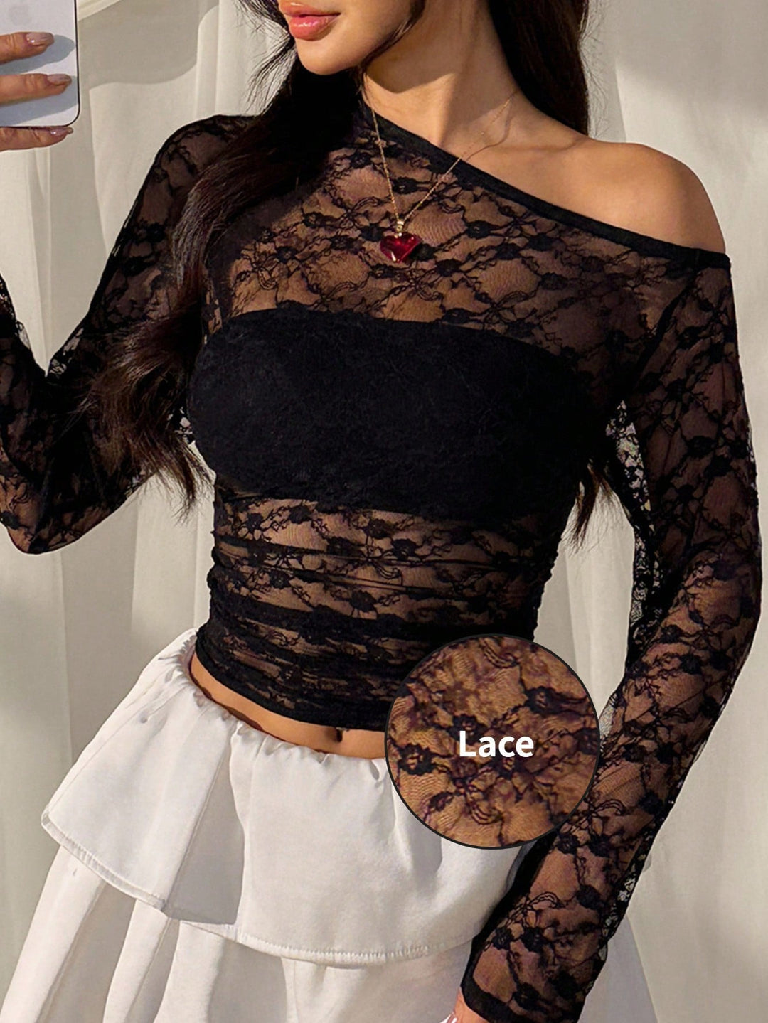 SHEIN blúz, fekete