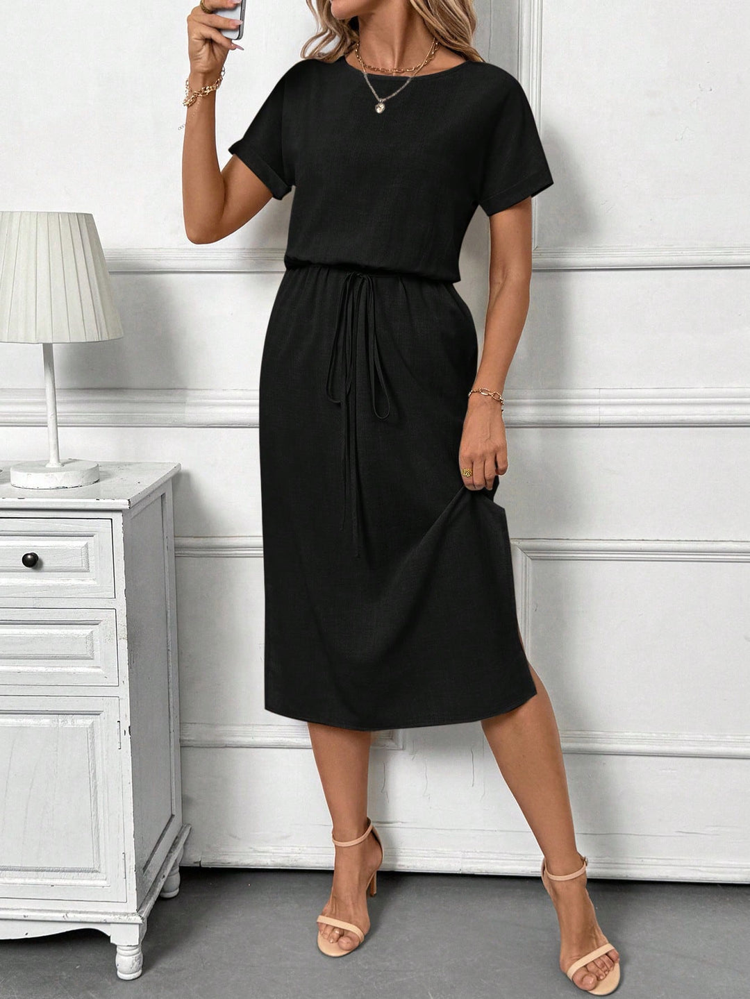 Rochie midi SHEIN, negru