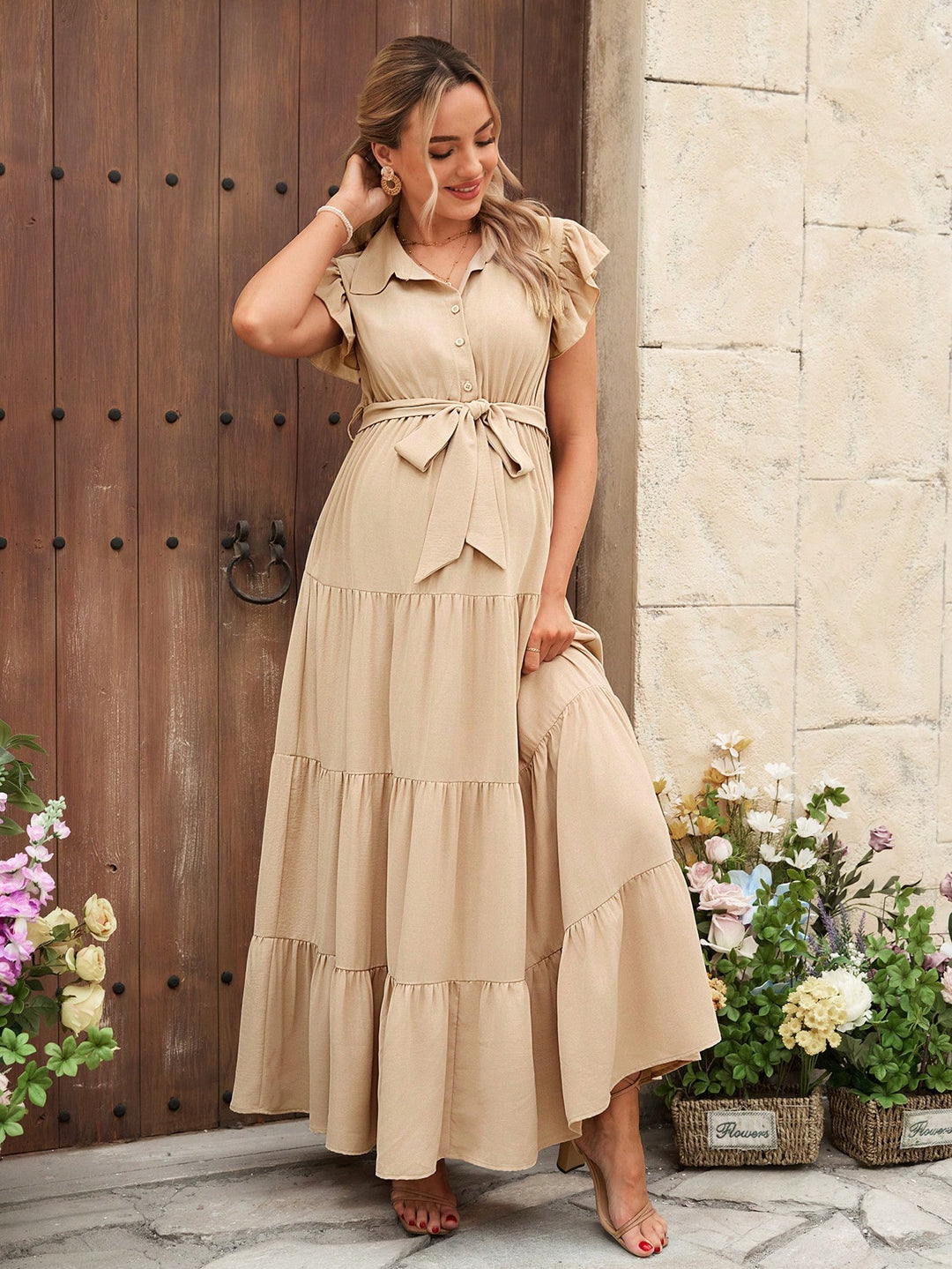 Rochie SHEIN, kaki