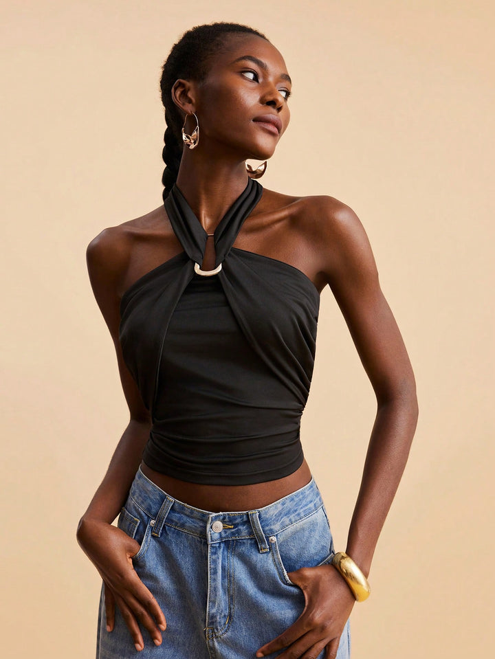 Top SHEIN, negru
