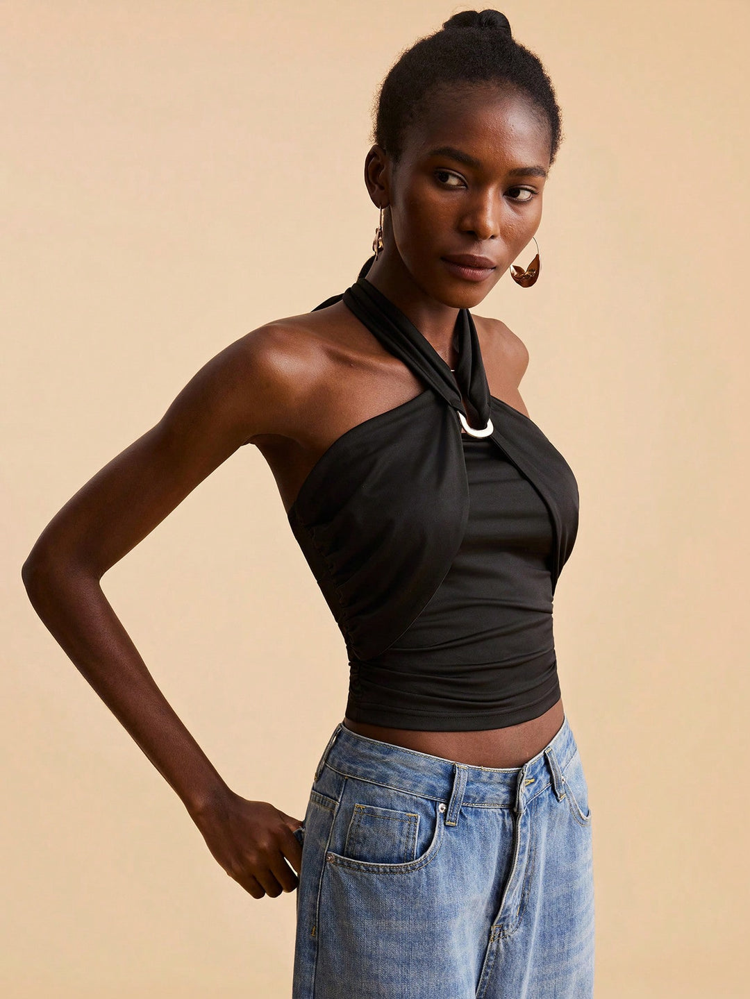 Top SHEIN, negru