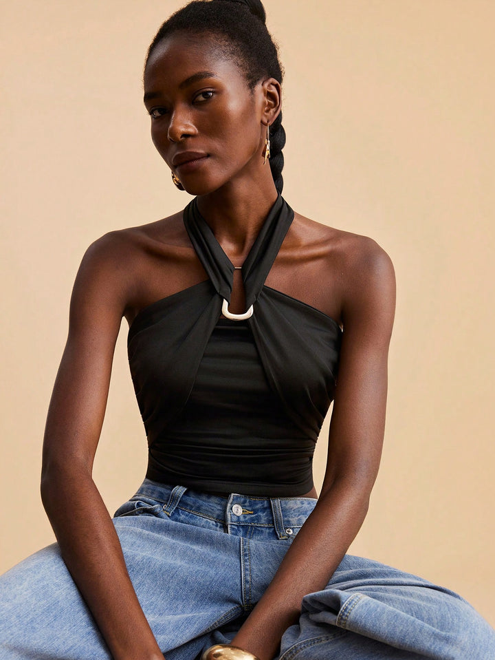 Top SHEIN, negru