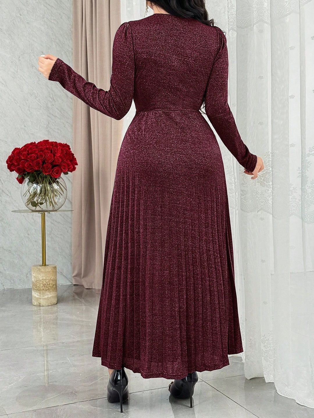 Rochie maxi SHEIN, vișiniu