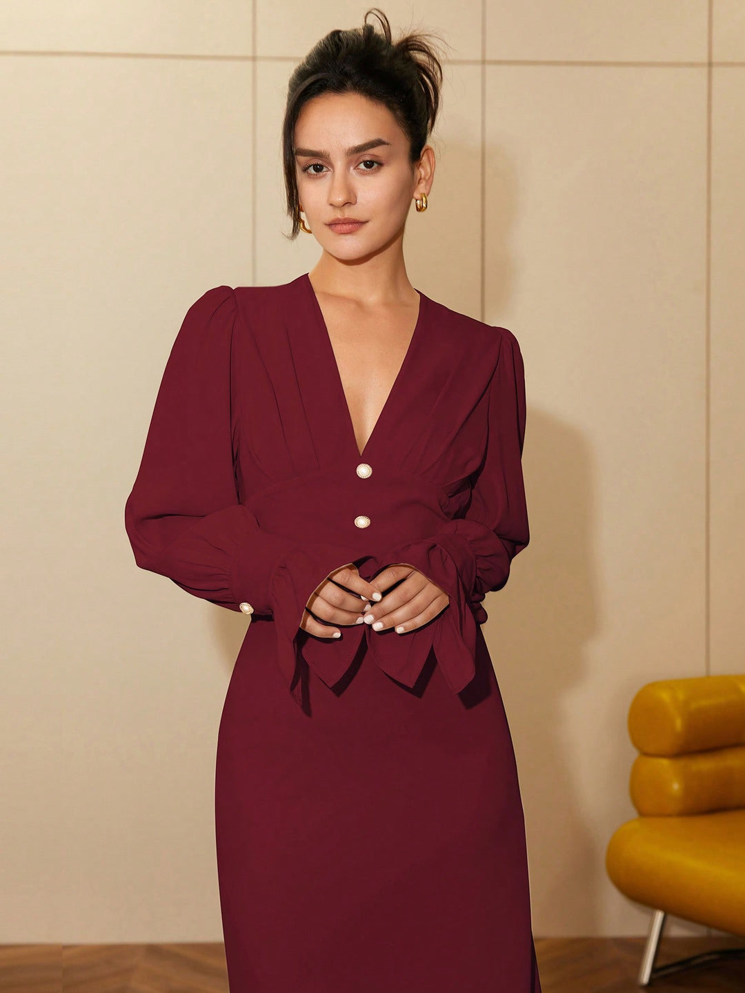 Rochie maxi SHEIN, vișiniu
