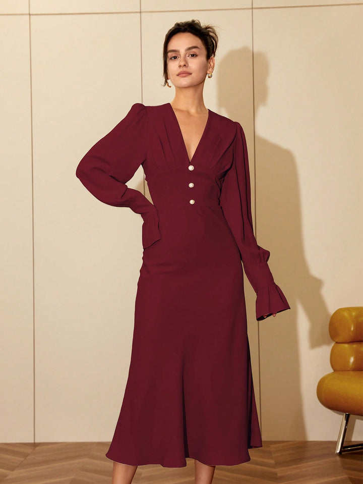 Rochie maxi SHEIN, vișiniu
