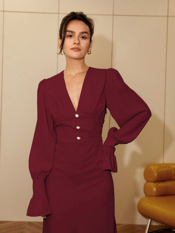 Rochie maxi SHEIN, vișiniu