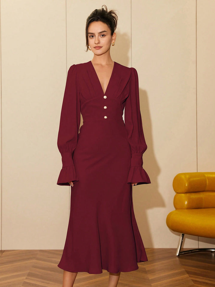 Rochie maxi SHEIN, vișiniu