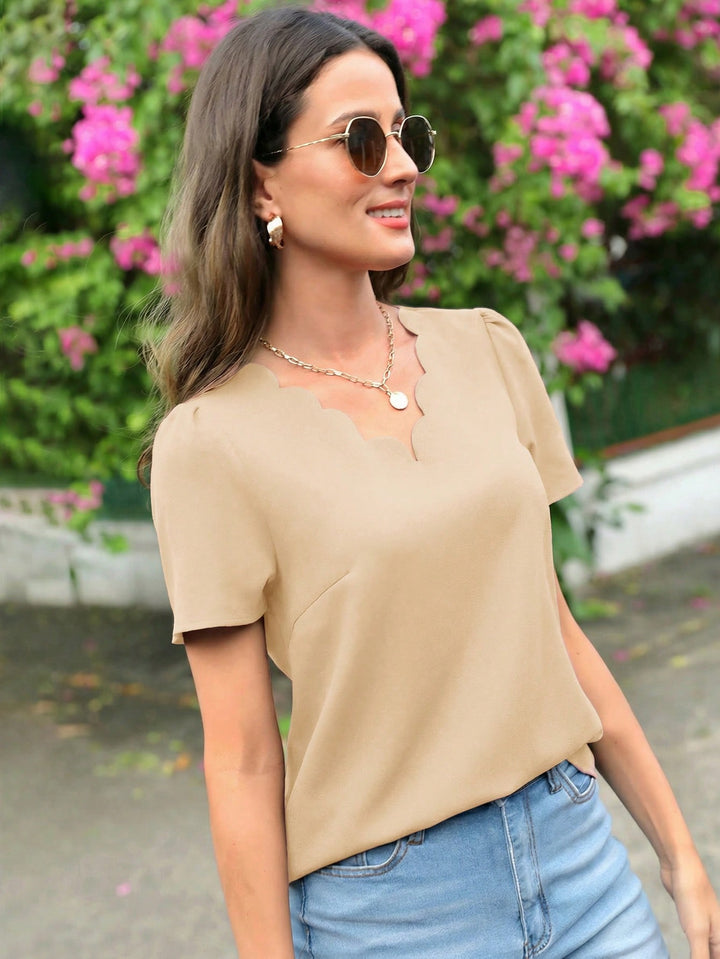 Tricou SHEIN, bej