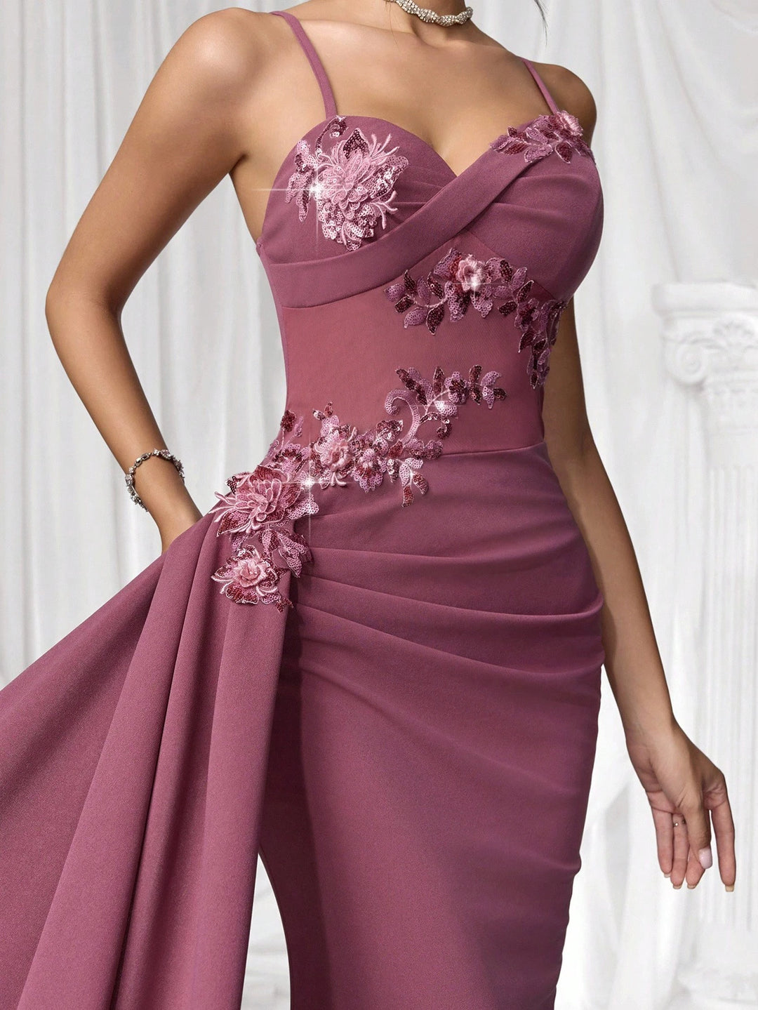Rochie maxi SHEIN, roz