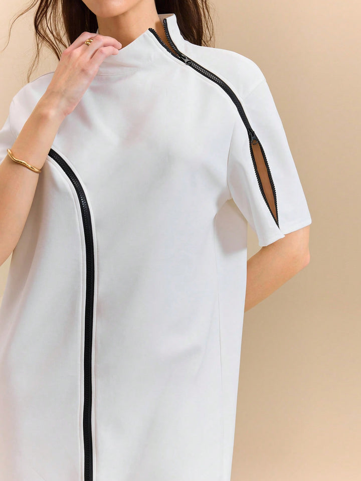 Rochie mini SHEIN, alb