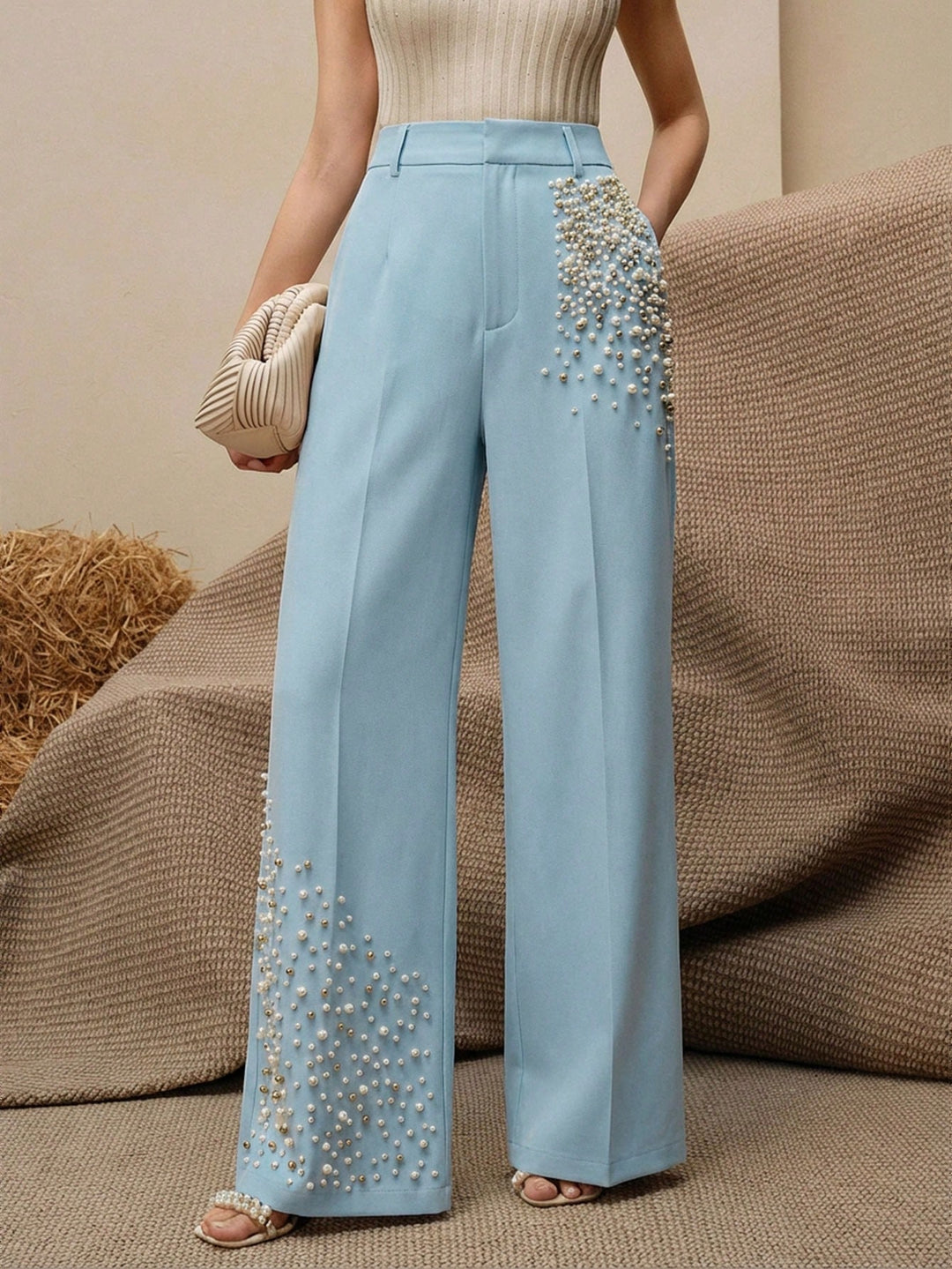 Pantalon SHEIN, albastru