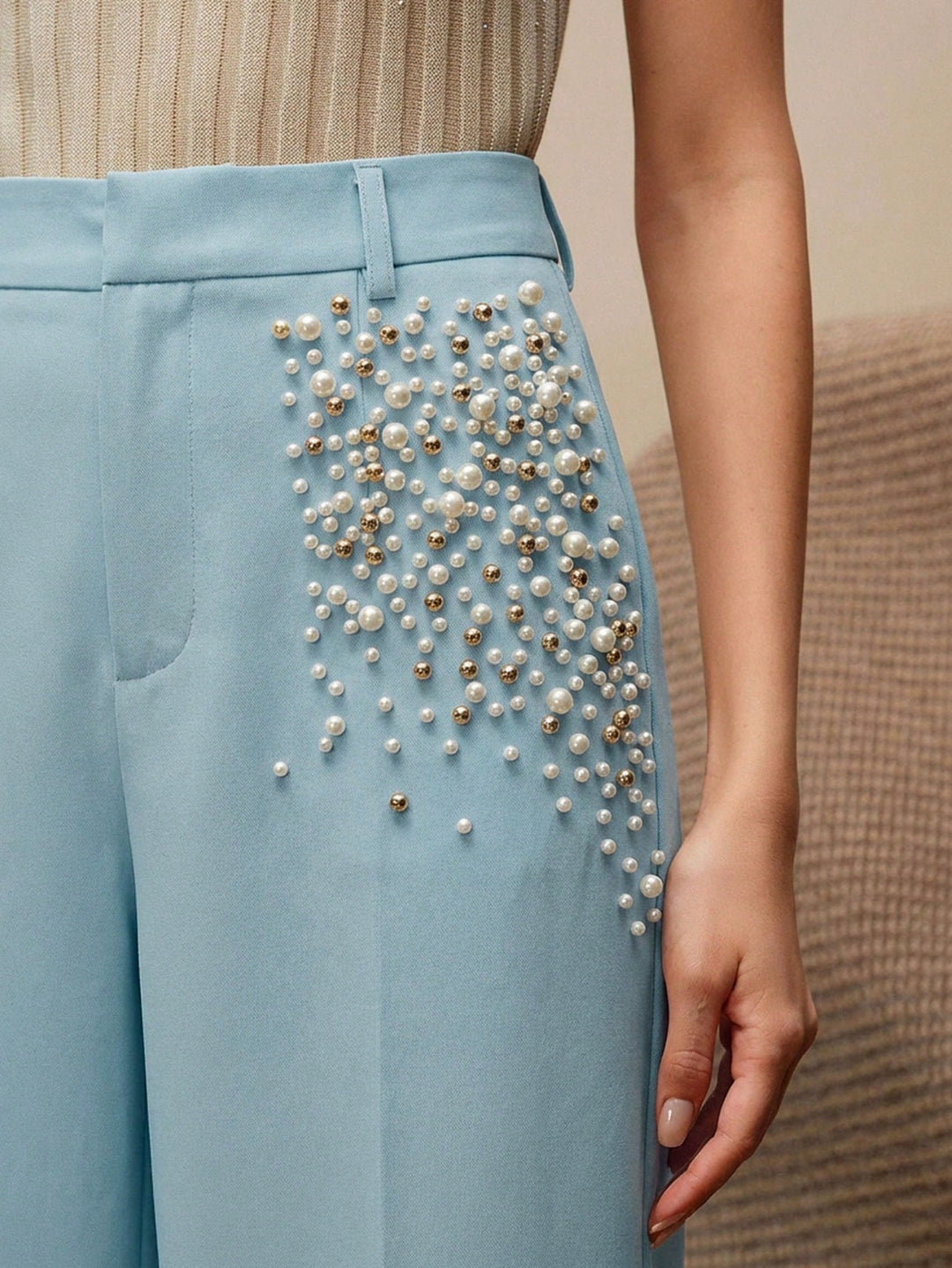 Pantalon SHEIN, albastru