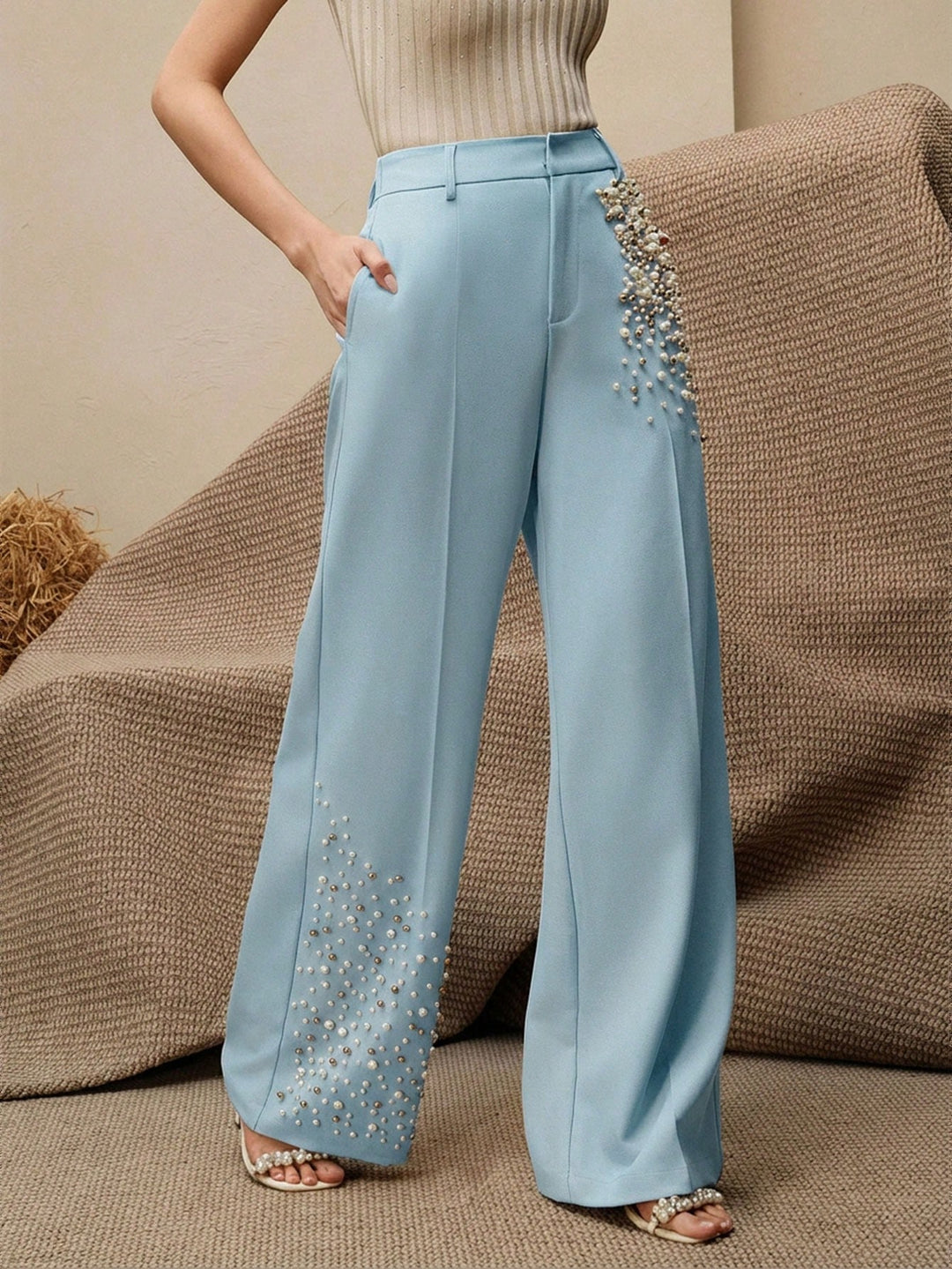 Pantalon SHEIN, albastru