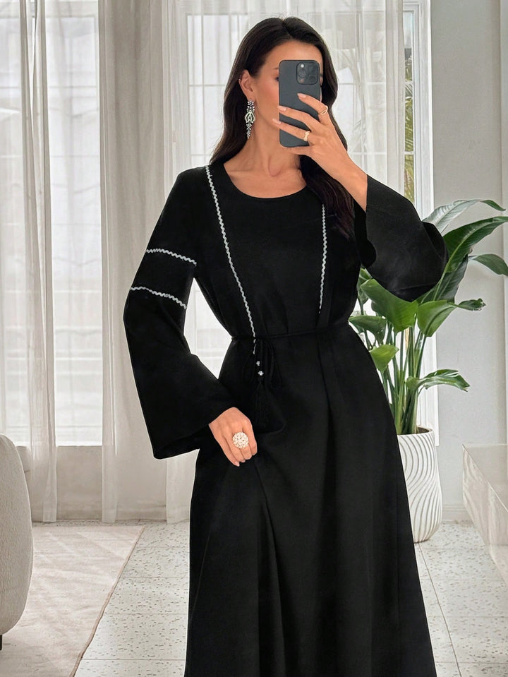 Set caftan și jalabiya SHEIN, negru