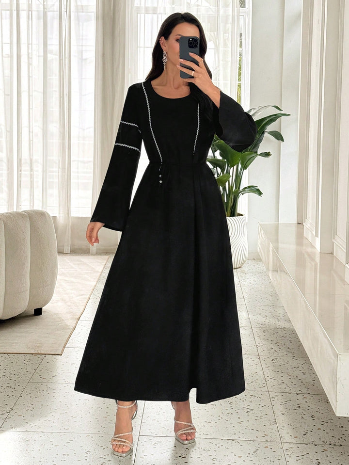 Set caftan și jalabiya SHEIN, negru