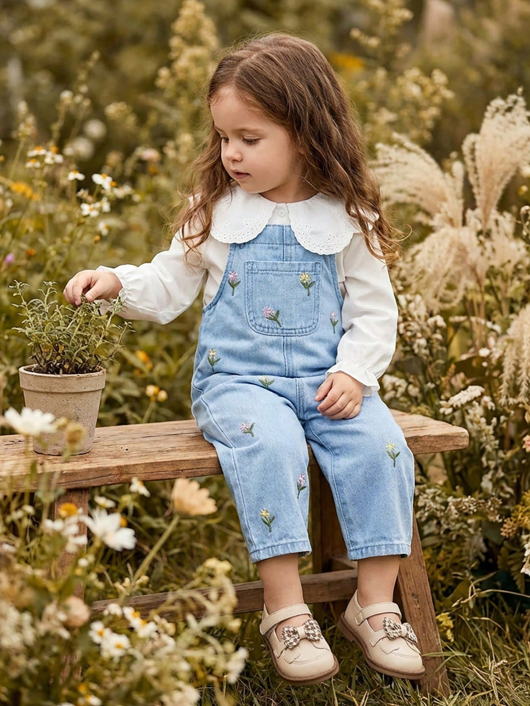 Salopetă denim SHEIN, albastru