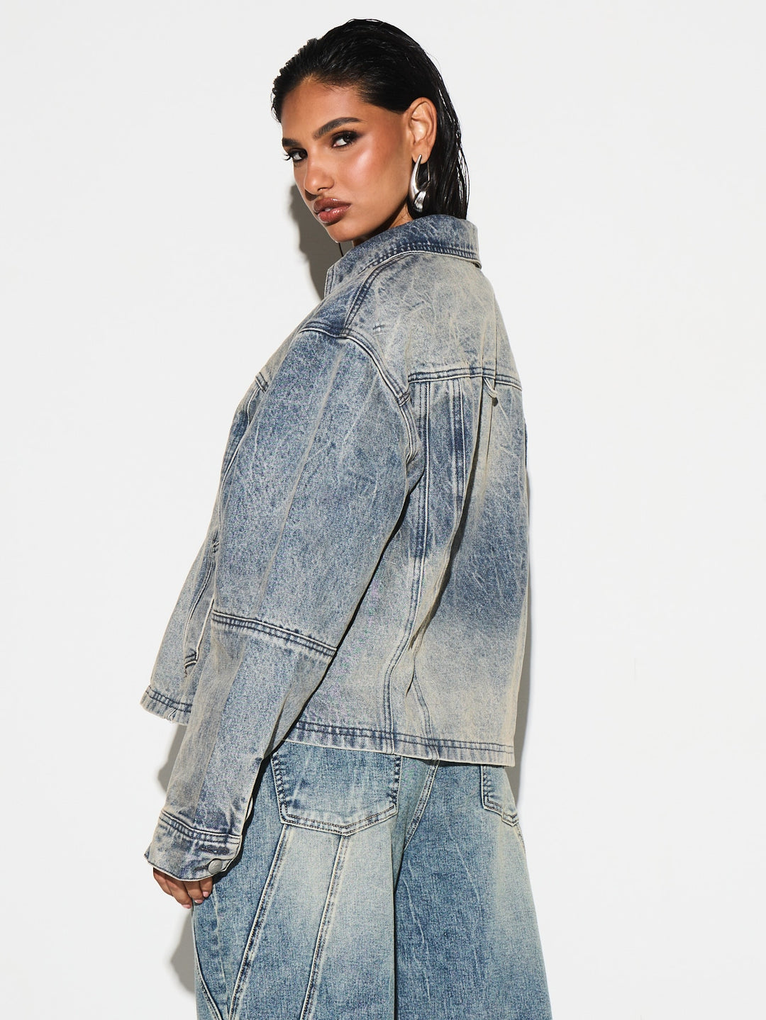 Jachetă denim SHEIN, albastru