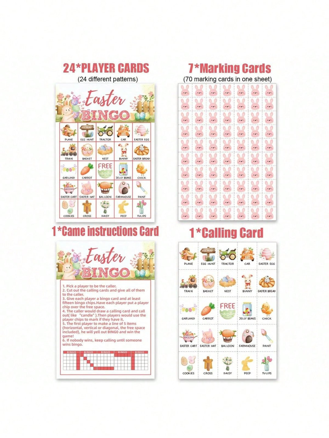 Set de joc de bingo SHEIN, mix culori