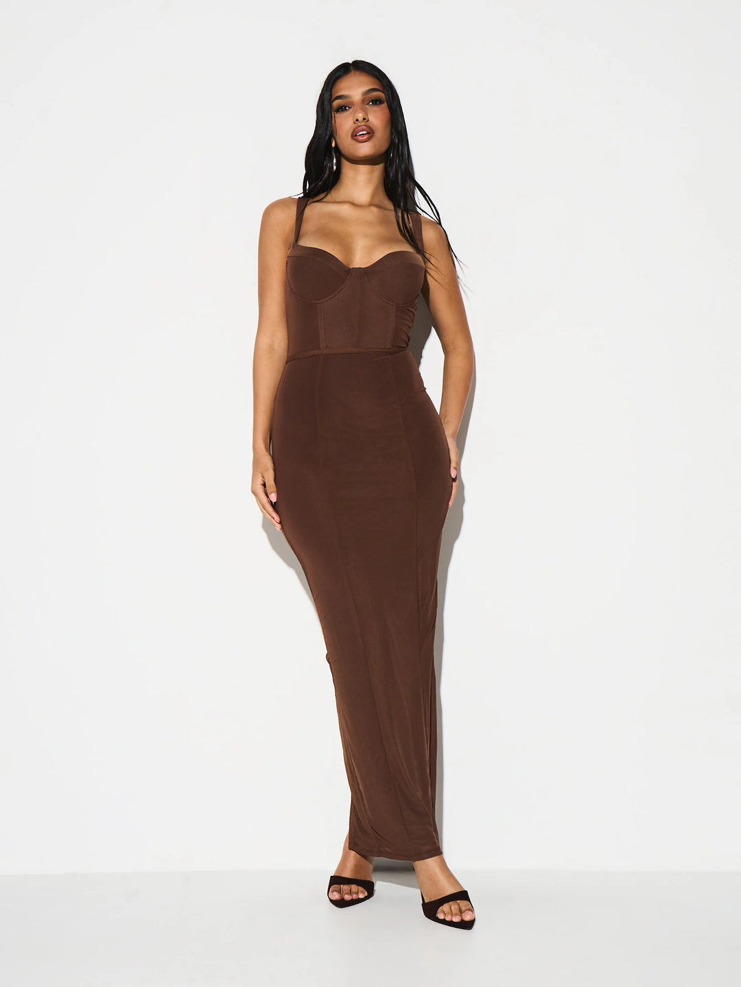 Rochie maxi SHEIN, maro