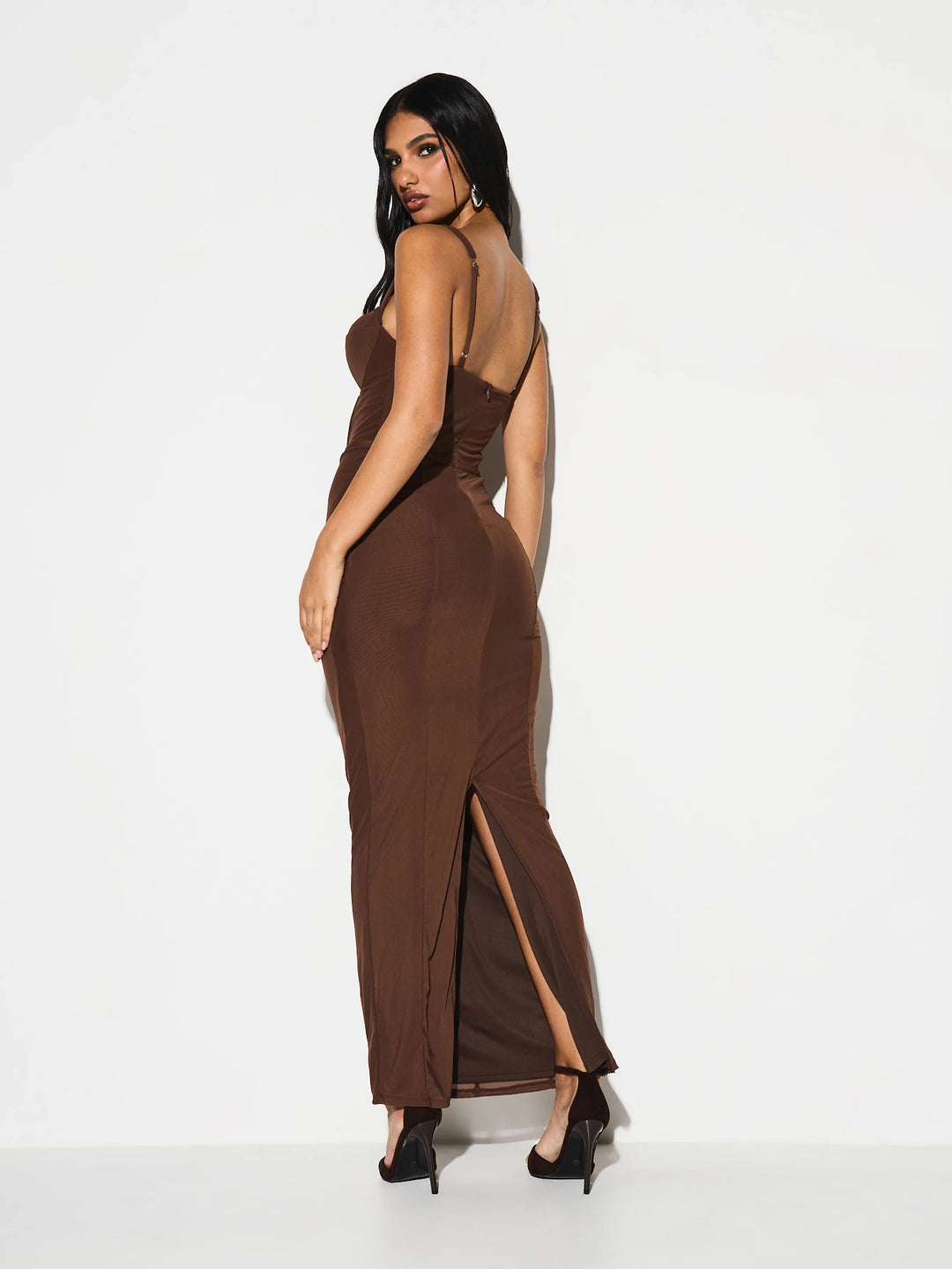 Rochie maxi SHEIN, maro