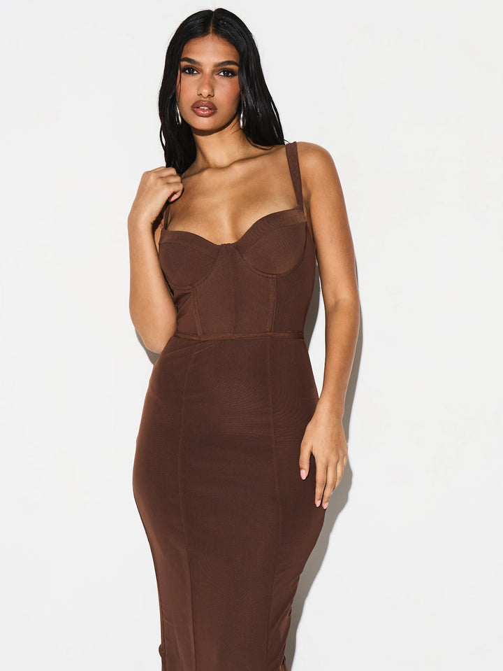Rochie maxi SHEIN, maro