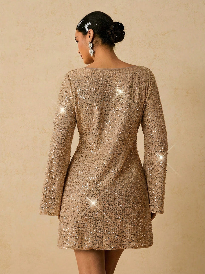 Rochie mini SHEIN, bej