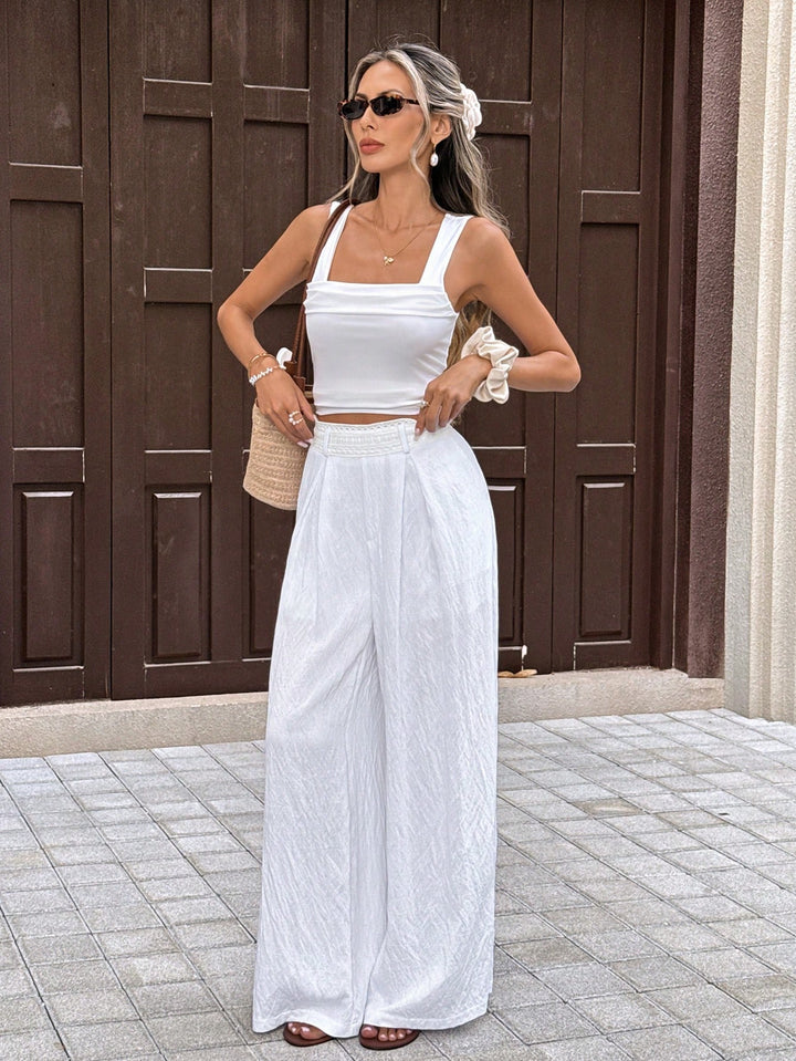 Pantaloni SHEIN, alb