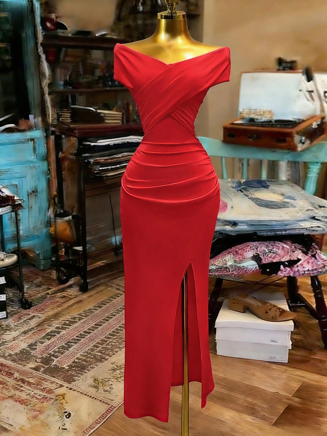 Rochie maxi SHEIN, roșu