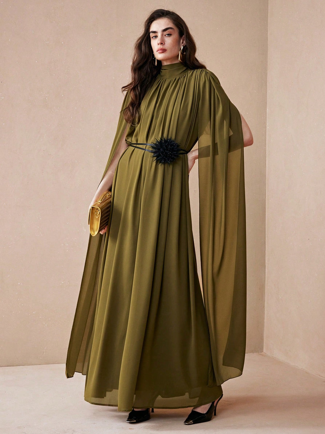 Rochie maxi SHEIN, verde