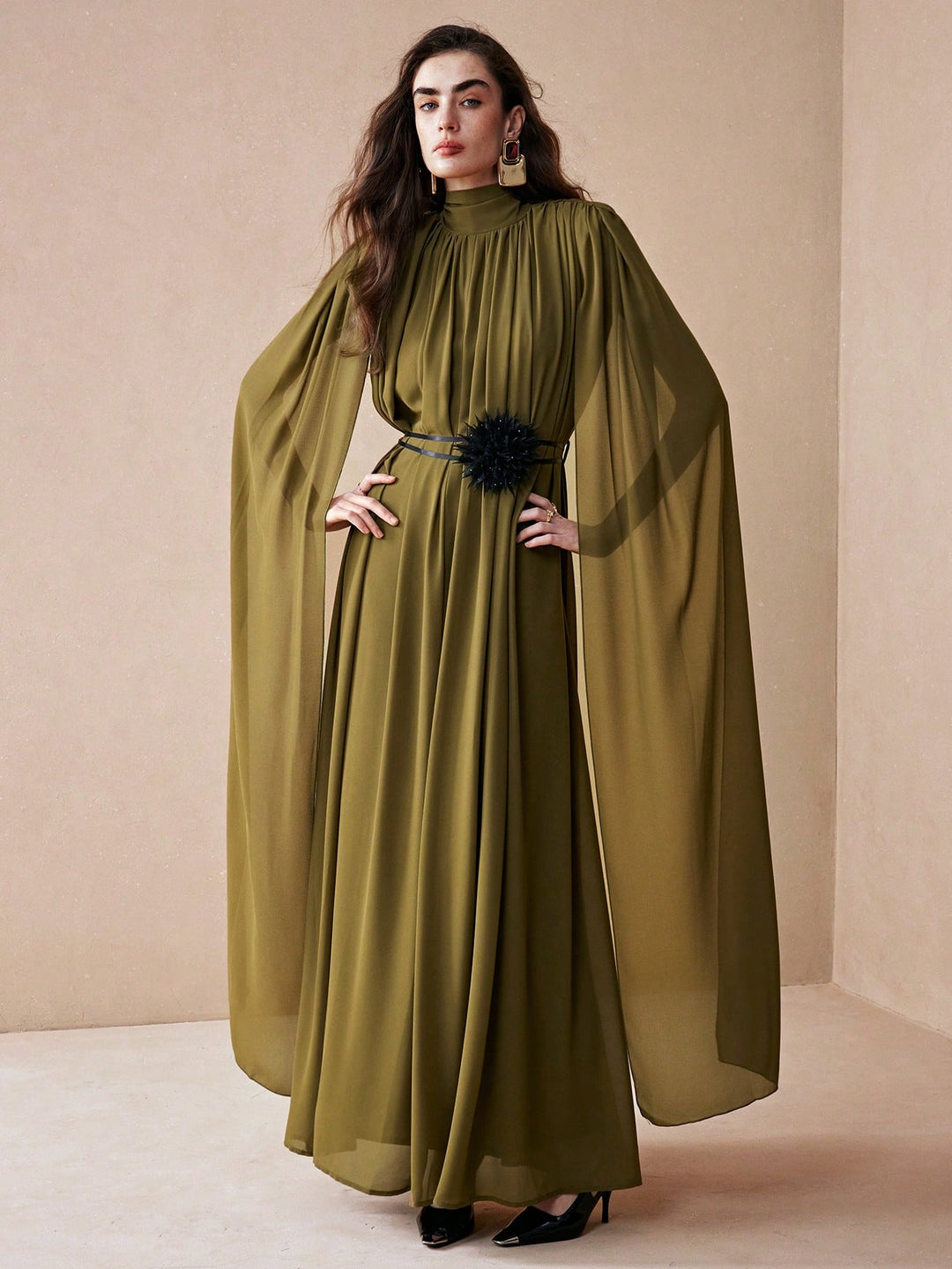 Rochie maxi SHEIN, verde