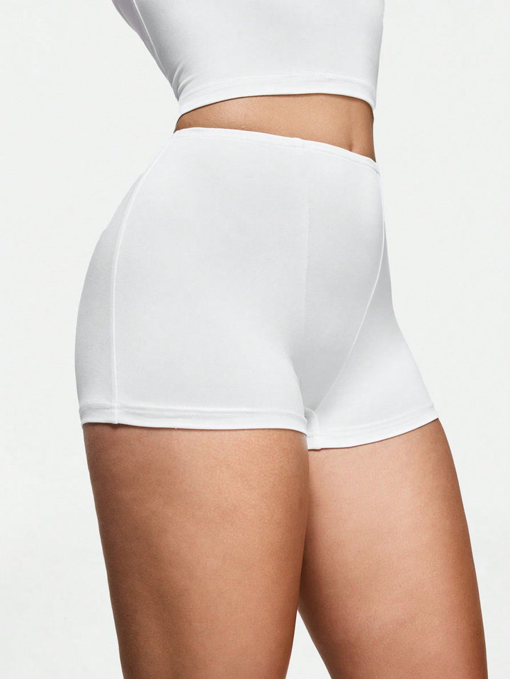Pantaloni scurți SHEIN, alb