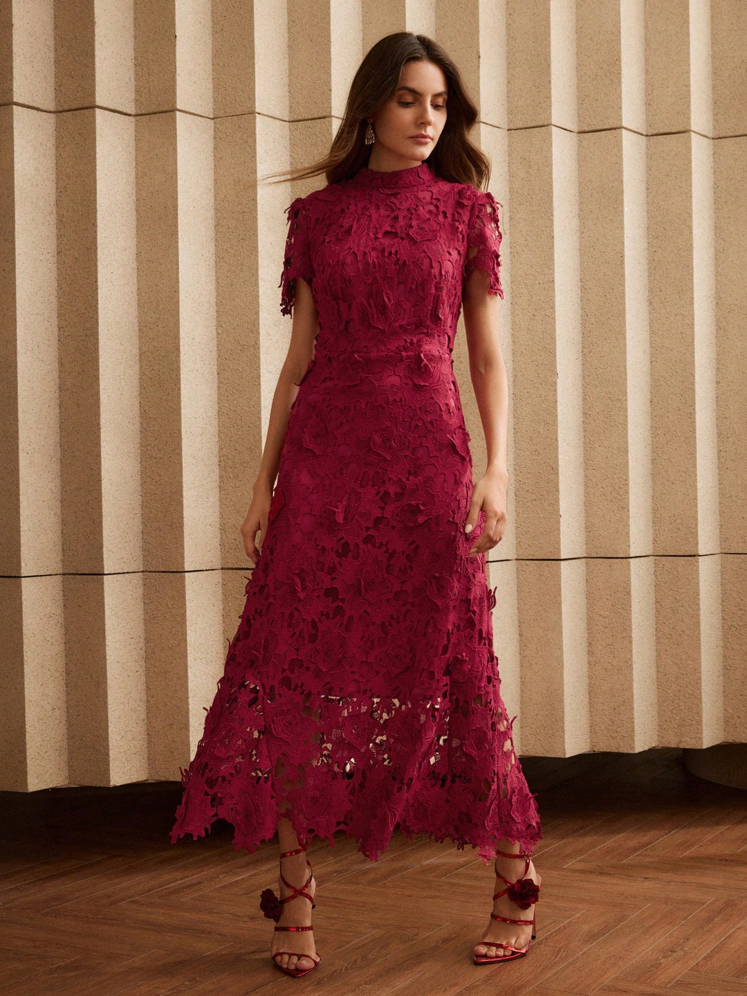 Rochie maxi SHEIN, vișiniu