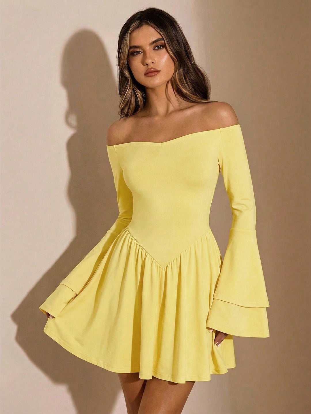 Rochie mini SHEIN, galben