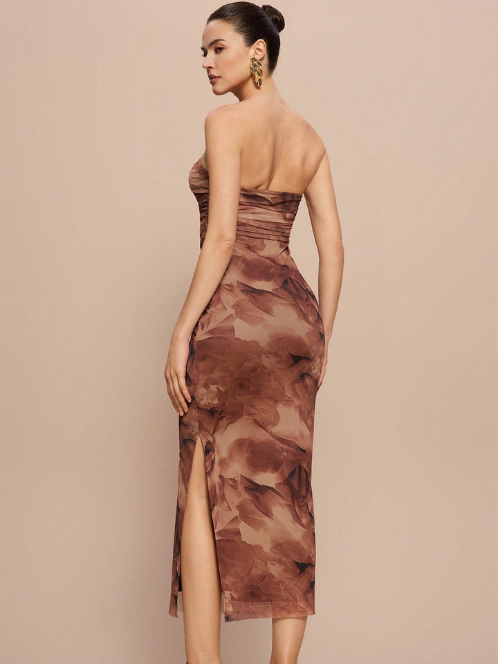 Rochie maxi SHEIN, maro
