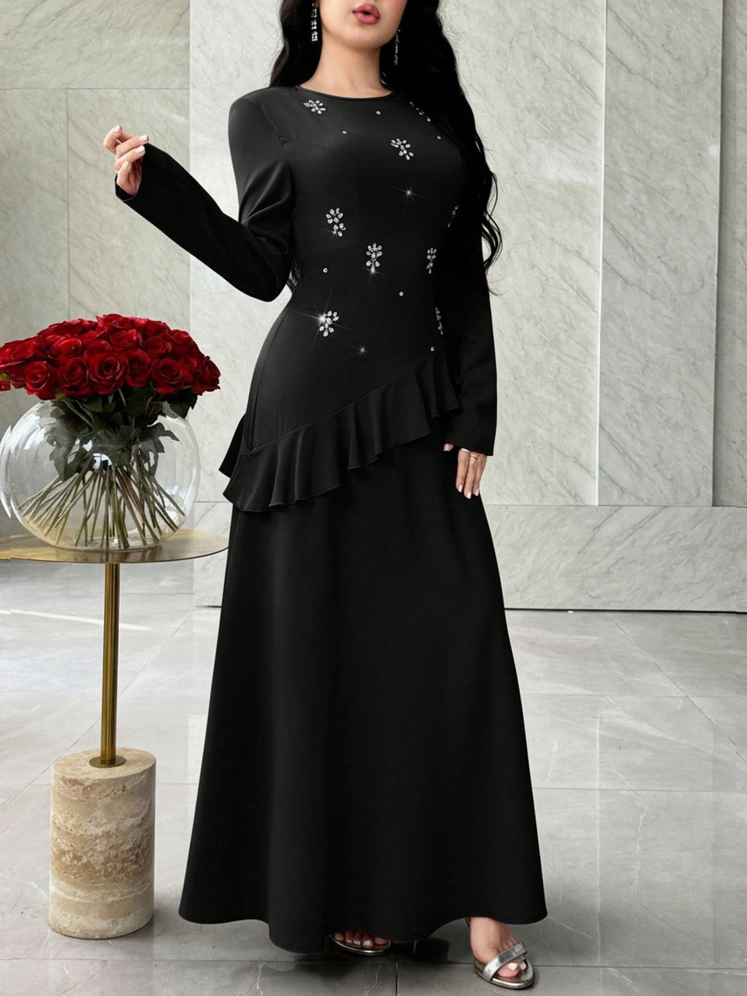 Rochie maxi SHEIN, negru