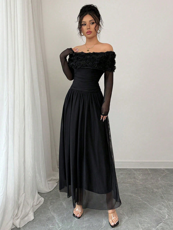 Rochie maxi SHEIN, negru